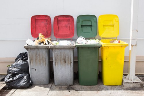 Construction site with waste materials